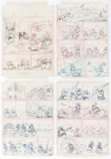  - Pete Alvarado Walt Disney‘s The Beagle Boys versus Uncle Scrooge #1 - 2 Complete Stories Original Art... (Total: 26 Original Art)