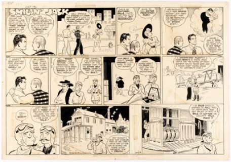 Zack Mosley Smilin’ Jack Sunday Comic Strip Original Art dated 7-14-40 (News Syndicate Co., Inc., 1940). ... | Heritage