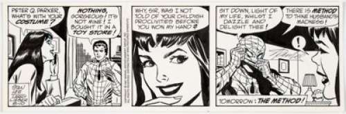 Larry Lieber and Stan Lee The Amazing Spider-Man Daily Comic Strip Original Art dated 8-10-87 (King Features Syndi... | Heritage
