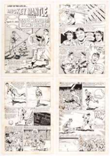 Joe Orsak and Charles Barnett III Baseball‘s Greatest Heroes Unpublished #3 Complete 15-Page Story Original Art an... (Total: 28 Illustration Art)