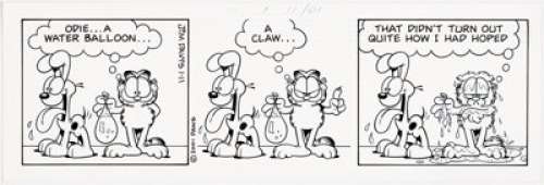 Jim Davis Garfield Daily Comic Strip Original Art dated 1-11-2001 (Paws/Universal Press Syndicate, 2001).... | Heritage