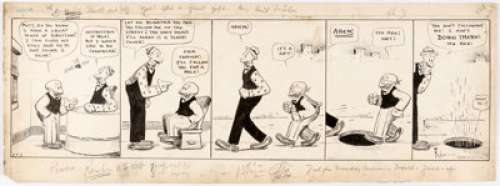 Bud Fisher Mutt and Jeff Daily Comic Strip Original Art dated 6-4-23 (H.C. Fisher, 1923).... | Heritage