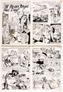 Jack Katz Falling in Love #109 Complete 8-Page Story "I‘ll Never Forget That Day!" Original Art (DC Comics, 1969).... (Total: 8 Original Art)