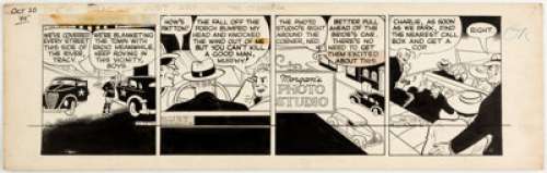 Chester Gould Dick Tracy Daily Comic Strip Original Art dated 10-20-45 (Chicago Tribune Syndicate, 1945). ... | Heritage