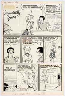 Dave Berg (attributed) Archie’s Girls Betty and Veronica Annual #7 Complete 3-Page Story "Irresistibly Yours" Orig... (Total: 3 Original Art) | Heritage