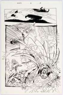 Mike Deodato Jr., Carlos Mota, and Emir Ribeiro Glory #8 Story Page 19 Original Art (Image, 1995)....