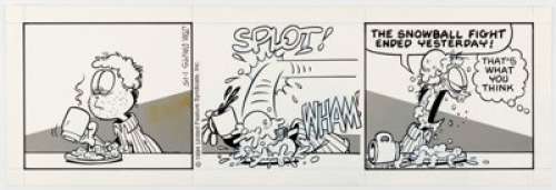 Jim Davis Garfield Daily Comic Strip Original Art dated 1-15-94 (PAWS/Universal Press Syndicate, 1994).... | Heritage