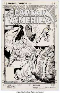 Paul Neary and Bret Breeding Captain America #313 Unused Cover Original Art (Marvel, 1986). Captain America - | Heritage
