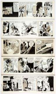 Bob Lubbers (as Bob Lewis) Secret Agent X-9 (a.k.a. Secret Agent Corrigan) Daily Comic Strip Original Art Group of - | Heritage