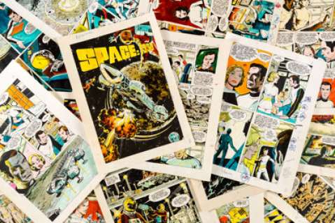 Space:1999 Book and Record Interior Pages Color Guide Group of 40 (Gerry Anderson Productions/Peter Pan Records, 1976)... (Total: 42 Items) | Heritage