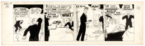 Chester Gould Dick Tracy Daily Comic Strip Original Art dated 12-19-45 (Chicago Tribune Syndicate, 1945). A - | Heritage