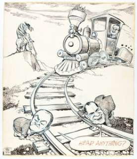 Walt Kelly Hear Anything? Nixon-Humphrey-Wallace Presidential Race Editorial Comics Panel (1968). In a rare - | Heritage