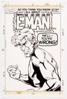 Joe Staton E-Man V2#6 Cover Original Art (First, 1983)....