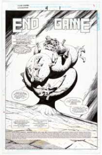 Jim Starlin and Terry Austin Silver Surfer/Warlock: Resurrection #4 Splash Page 1 Original Art (Marvel, 1993).... | Heritage