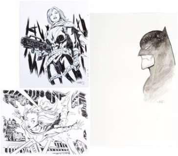 Sanford Greene - Batman and Hope Summers Specialty Illustration Original Art Group of 3 (2020). Three -
