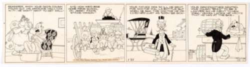 George McManus Bringing Up Father Daily Comic Strip Original Art dated 1-25-37 (King Features Syndicate, 1937).  - | Heritage
