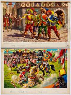 John Harris - Puzzle Illustration Original Art Group of 2 (American Pub., c. 1960-1970s). Two illustrations -