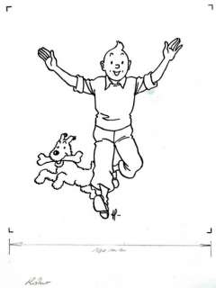 Hergé | Dessin ayant servi pour illustrer une carte postale et comme publicité | Kahn et Associés