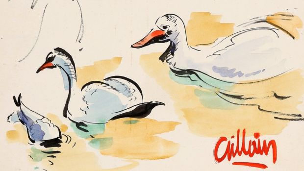 Jijé | Illustration à l’encre de Chine et à… | AZ auction