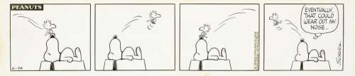 CHARLES M. SCHULZ. "Eventually, That Could Wear Out My Nose." | Swann Galleries