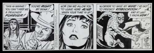 The Amazing Spider-Man Original Comic Strip Art 7-9-1990 | Goldberg Coins & Collectibles