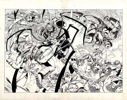 Joe St. Pierre - Secret Weapons #7 Dps (X-O-Manowar, Turok, Eternal Warrior, Geomancer, Stronghold & Livewire Battling Spider-Aliens!) 1994