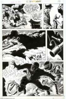 Russ Heath - Original Art for Our Army At War #279, page 8 (DC, 1975). Spectacular page as Easy is caught by a - | Heritage