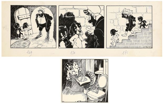 Calvo | Lot 107 - Coquin, strip des cases 169 à 171 (annotées… | AZ auction