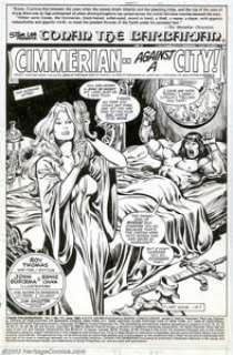 John Buscema and Ernie Chan - Original Art for Conan the Barbarian #111, page 1 (Marvel, 1980). Exquisitely sexy - | Heritage