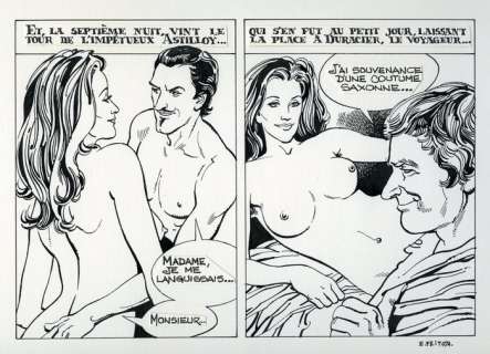 Feito, Eduardo | 3x original pages  - Les plaisirs secrets de la Comtesse  - (1974) | Catawiki