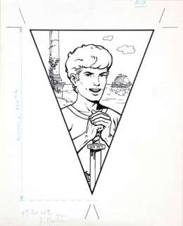 Martin | Alix, illustration Ã  l’encre de Chine représenta… | Banque Dessinée