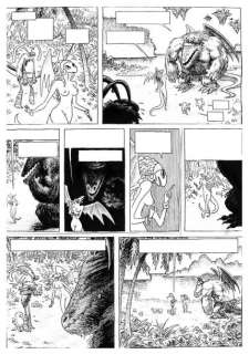 Kerascoet - Â« Donjon Crépuscule Â». Encre de Chine noire pour la planche 20