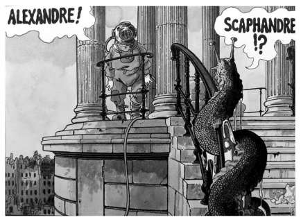 Tardi Jacques. (Né En 1946) | TARDI Jacques. Â« Alexandre ! Scaphandre !? Â». Encre de Chine noire et& | Tessier Sarrou