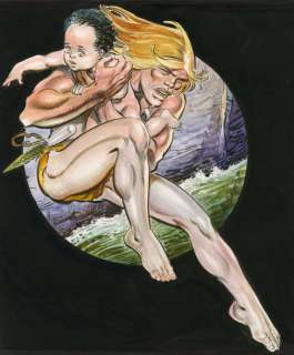 L’Intégrale de Rahan Encres de couleur sur papier pour la couverture du tome 37... | Tessier Sarrou