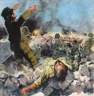 THOS, Yves (1935) - Lot 222 - L‘Épopée des sables - Bir Hakeim. Couverture du journal...