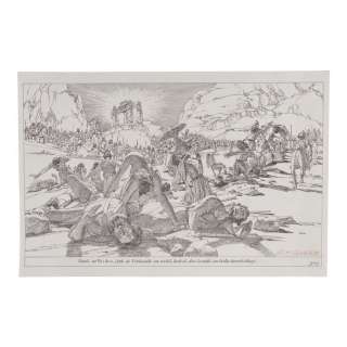 Lot #988 : Ralph McQuarrie-Signed Printed "Ark of the Covenant" Bible Page Artwork / INDIANA JONES AND THE RAIDERS OF THE LOST ARK (1981)