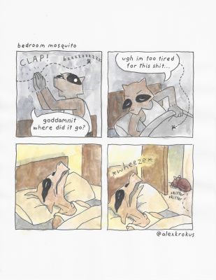 Alex Krokus | bedroom mosquito | Athenaeum Comic Art
