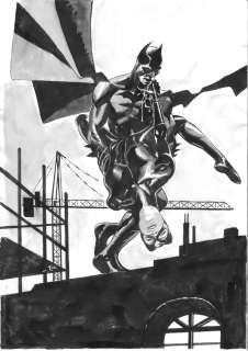 Roland Boschi | Batman And Catwoman Pinup Illustration | TDArt