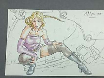 Moreno, Marc - 2x Dessin original en couleurs  - 2 Femmes