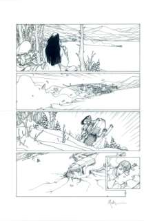 Nicolas Malfin - Golden City, tome 4, page 2 encre de chine, 33 x 45 cm