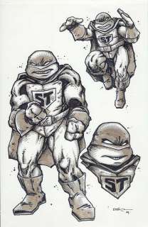 Kevin Eastman | Neca Super Turtle Original Art For Mirage Studios Inspired Collectibles Line | Kevin Eastman