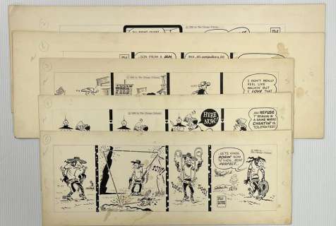 Stan Lynde Lot of (5) Rick O‘Shay Daily Strips