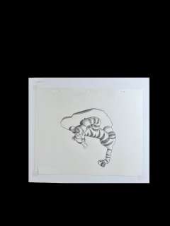 Original Disney Winnie the Pooh tigger animation pencil drawing production sketch | misc / divers