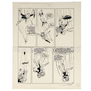 Daniel Henrotin Dit Dany (Né En 1943) | La trompette du silence. Planche n°24 en noir et blanc de Olivier Rameau de Dany. Encre de Chine Signé 46... | HVMC