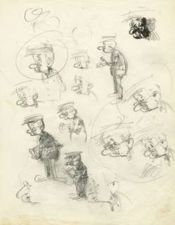 Andre Franquin (1924... | Mine de plomb sur papier. 25,5x20,5 cm. | Tessier Sarrou