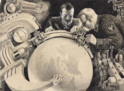 ALEXANDER LEYEDENFROST (1881-1961) "The Axis Powers dividing up the World." | Swann Galleries