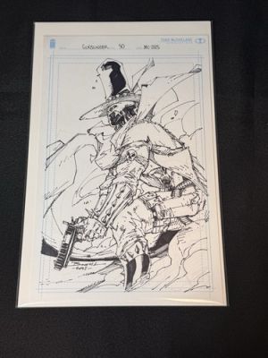 Gunslinger Spawn #50 1:1000 Variant & Brett Booth Original Art Sketch McFarlane