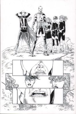Jay Leisten | Death of X #2 P.6 - Cyclops Half Splash - 2016 | Anthony’s Comic Book Art