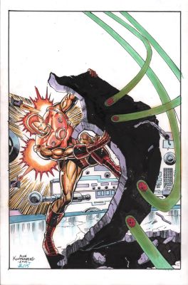 Alan Kupperberg, Joe Rubinstein | Iron Man Color Cover Re-Creation (?) - Signed - 2014/15 | Anthony’s Comic Book Art