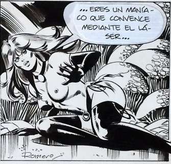 Romero, Enrique BadÃ­a - Original strip (no. 2009) - Axa - The Escapist - (1985) | Catawiki